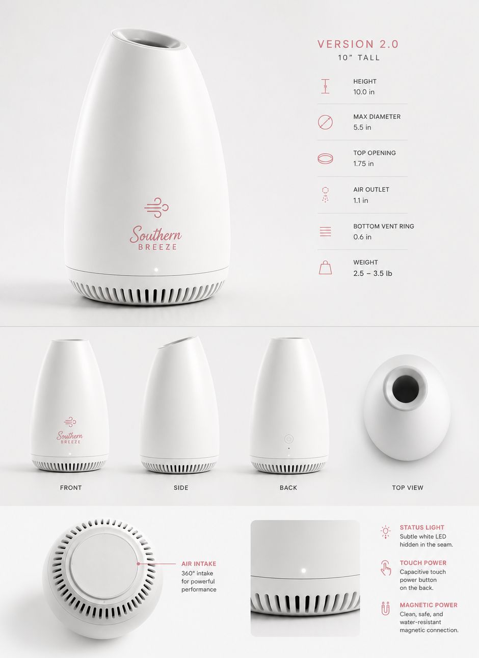 Southern Breeze dimensions and product views